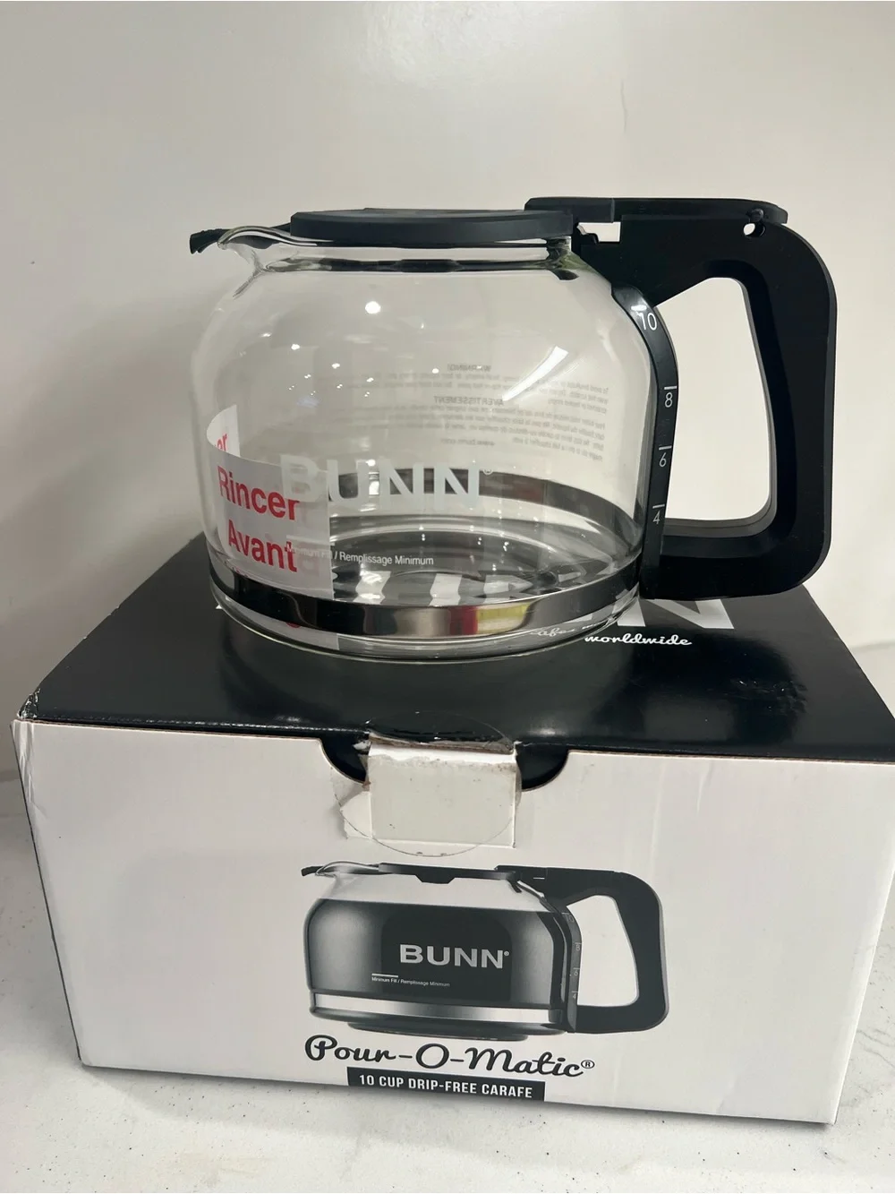 BUNN Pour-O-Matic 10-Cup Drip Free Carafe Black New In Box